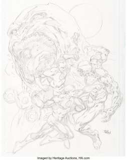 Reis, Ivan - Ivan Reis Green Lantern #34 Cover Original Art (DC, 2008). ...