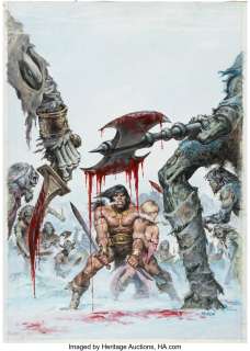 Norem, Earl - Earl Norem Savage Sword of Conan #39 Cover Painting Original Art (Marvel, 1979)....