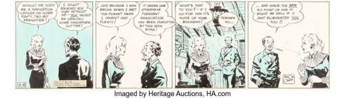 Caniff, Milton | Milton Caniff Terry and the Pirates Daily Comic Strip Original Art dated 4-8-36 (Chicago Tribune, 1936). ... | Heritage