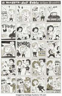 Brunetti, Ivan - Ivan Brunetti Misery Loves Comedy Complete 1-Page Story "A Modern-Day Fable" Original Art (Fantagraphics, 2007)....