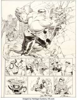Romita Jr., John | John Romita Jr. and Scott Hanna Peter Parker: Spider-Man #14 Double Page Spread 9-10 Original Art (Marvel, 2000).... | Heritage