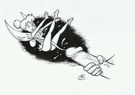Ramis | Ramis - Original drawing - underground comic - Tinker Bell - Shot ! - EO | Catawiki