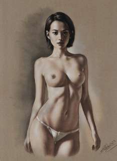 Denis P | Denis Prenzel - Original Sepia Zeichung Nude 30 x 40 cm - Page volante - (2023) | Catawiki