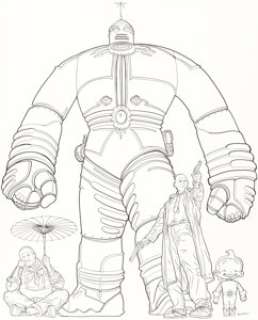 Darrow, Geof - Geof Darrow - Rusty the Robot and the Big Guy, Shaolin Cowboy, and Hard Boiled Illustration Original Art (c. 2000s)....