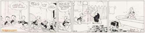 Taliaferro, Al - Al Taliaferro (as Walt Disney) Donald Duck Daily Comic Strip Original Art dated 12-2-38 (Walt Disney Enterprises, ...
