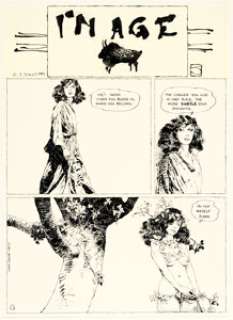 Jones, Jeff Catherine - Jeff Catherine Jones Heavy Metal Vol.7 #1 April-1983 "I‘m Age" Complete 1-Page Story Original Art (Heavy Metal, 19...