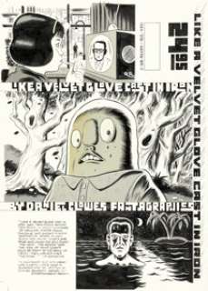 Clowes, Daniel - Daniel Clowes Like A Velvet Glove Cast In Iron TPB Back Cover Original Art (Fantagraphics, 2017)....