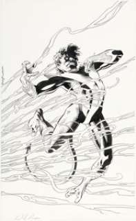 Ross, Dave - Dave Ross and Al Milgrom Excalibur #31 Nightcrawler Cover Original Art (Marvel, 1990)....