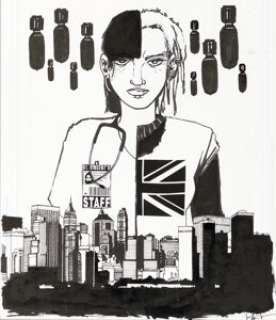 Wood, Brian - Brian Wood DMZ #11 Cover Original Art (DC/Vertigo, 2006). ...