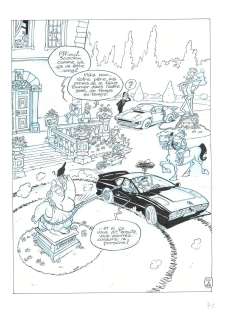 L’AUTO-ECOLE, André Amouriq, tome 2, 2005, planche n°71, encre,… | Bamboo Edition