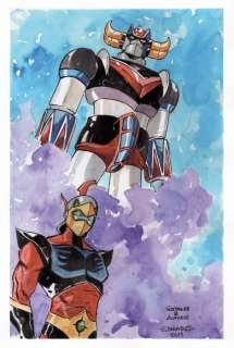 Caracuzzo, Giancarlo | Caracuzzo, Giancarlo - illustrazione originale "Ufo Robot, Goldrake e Actarus" - (2019) | Catawiki