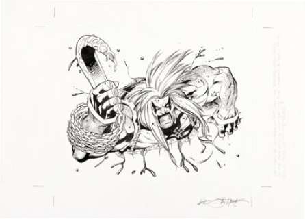 Val Semeiks & John Dell | Lobo Unreleased SNES and Genesis Video Game Original Unused Box & Spot Illustration Art (Ocean Software, 1996). | Heritage