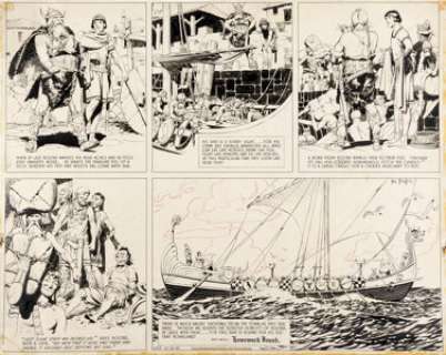 Hal Foster | Prince Valiant #254 Partial Sunday Comic Strip Original Art dated 12-21-41 (King Features Syndicate, 1941). | Heritage