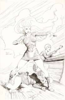 John Bolton Classic X-Men #22 Storm Back Cover Illustration Original Art (Marvel, 1988).