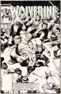 John Buscema Wolverine #7 Cover Original Art (Marvel, 1989).