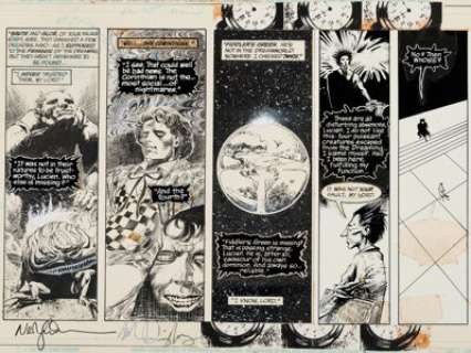 Mike Dringenberg and Malcolm Jones III Sandman #10 Story Page 12 Corinthian First Appearance Original Art (DC, 1989).