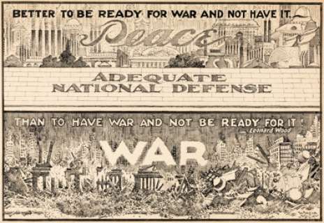 Winsor McCay Adequate National Defense Editorial Illustration Original Art (c. 1917). | Heritage