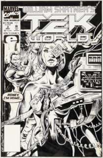 Lee Sullivan TekWorld #3 Cover Original Art (Marvel, 1992).