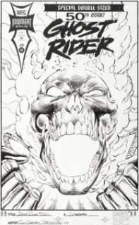Ron Garney and Christopher Ivy Ghost Rider #50 Cover Original Art (Marvel, 1994).