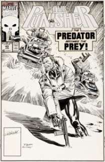 Ron Wagner and Andy Kubert The Punisher #49 Cover Original Art (Marvel, 1991).
