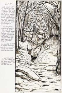 Kevin Eastman and Peter Laird Teenage Mutant Ninja Turtles #11 Splash Page 13 Original Art (Mirage, 1987).