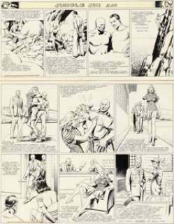 Alex Raymond Flash Gordon and Jungle Jim Sunday Comic Strips Original Art dated 8-31-41 (King Features Syndicate, 1941). (Total: 2 Original Art) | Heritage