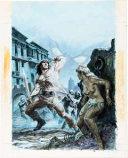 Earl Norem The Savage Sword of Conan #58 Cover Painting Original Art (Marvel, 1980).