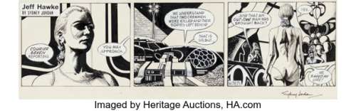 Sydney Jordan Jeff Hawke #7871 Daily Comic Strip Original Art (London Daily Express, 1982).