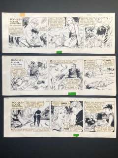 Colvin, Neville | Colvin, Neville - 3x Original strip - Modesty Blaise - The Double Agent - (1986) | Catawiki