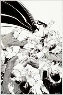 Mike Zeck Deathstroke, the Terminator #9 Batman Cover and Preliminary Original Art Group of 2 (DC, 1992). (Total: 2 Original Art)