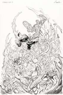 Carlos D‘Anda Cyborg #3 Variant Cover Original Art (DC, 2016).