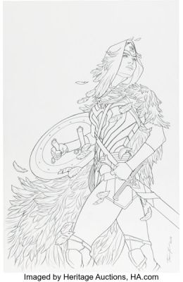 Jenny Frison Wonder Woman #39 Variant Cover Original Art Group of 2 (DC, 2017). (Total: 2 Original Art) | Heritage