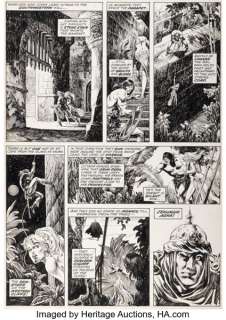 John Buscema and Alfredo Alcala The Savage Sword of Conan #15 Story Page 34 Original Art (Marvel, 1976).
