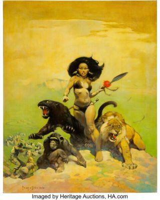 Frank Frazetta Luana US Movie Poster / Vampirella #31 Cover Original Art (Capital Productions, 1973/Warren Publications, 1974).