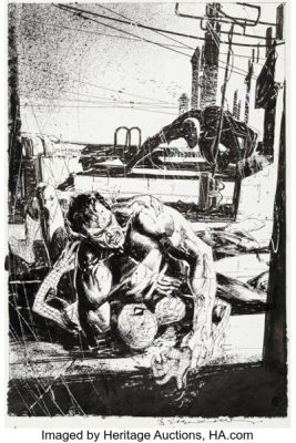 Bill Sienkiewicz Ultimate Marvel Team-Up #8 Cover Original Art (Marvel, 2001). | Heritage