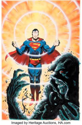 Rick Veitch DC Comics Presents #85 Superman and Swamp Thing Cover Original Art (DC, 1985). | Heritage