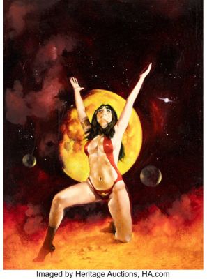 Enric (Enrique Torres-Prat) Vampirella #58 Cover Painting Original Art (Warren, 1977).
