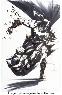 Jock The Batman Who Laughs #6 Cover and Preliminary Original Art (DC, 2019). (Total: 2 Items)