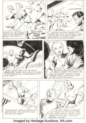 Paul Norris Four Color Comics #204 Flash Gordon Story Page 33 Original Art (Dell, 1948).