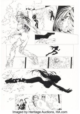 Michael Turner, Duy Truong (as D-Tron), and others Witchblade #3 Story Page 16 Original Art (Image, 1996). | Heritage