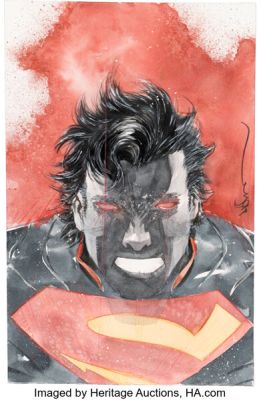 Dustin Nguyen Absolute Superman #9 Variant Cover Original Art (DC, 2025).