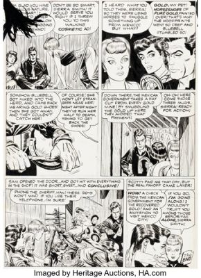 Alex Toth Dale Evans #9 Sierra Smith Story Page 8 Original Art (DC, 1950).