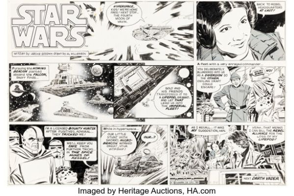 Al Williamson Star Wars Sunday Comic Strip Original Art dated 4-19-81 (LA Times Syndicate, 1981). | Heritage