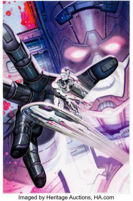 Ryan Brown Silver Surfer: Black #1 Variant Cover Original Art (Marvel, 2019). | Heritage