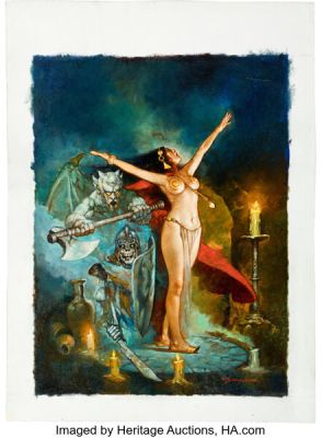 Sanjulián (Manuel Pérez Clemente) The Enchantress and the Demons Specialty Illustration Original Art (undated). | Heritage