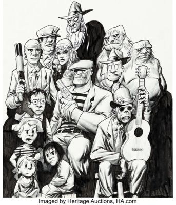 Eric Powell The Goon #26 Cover Original Art (Dark Horse, 2008).