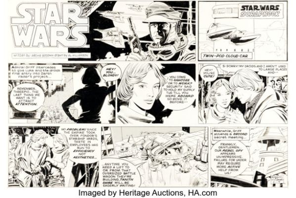 Al Williamson Star Wars Sunday Comic Strip Original Art dated 6-4-81 (LA Times Syndicate, 1981). | Heritage