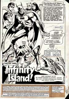 Irv Novick Frank McLaughlin - batman #334 splash (huge batman, robin, catwoman, talia, king faraday! ) 1981