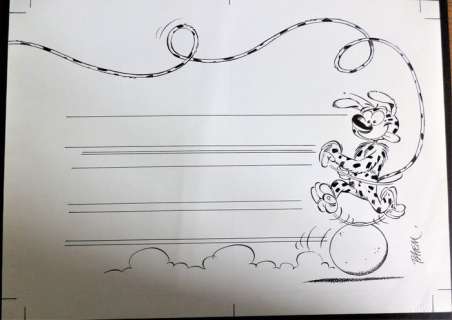 Batem - Dessin original - Marsupilami | Catawiki