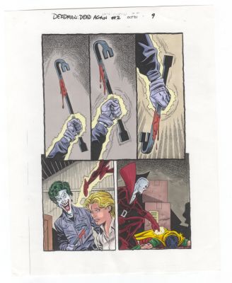 Deadman: Dead Again #2 Pg 9 Original Comic Production Art Color Guide Joker Robin | Neat Stuff Vault